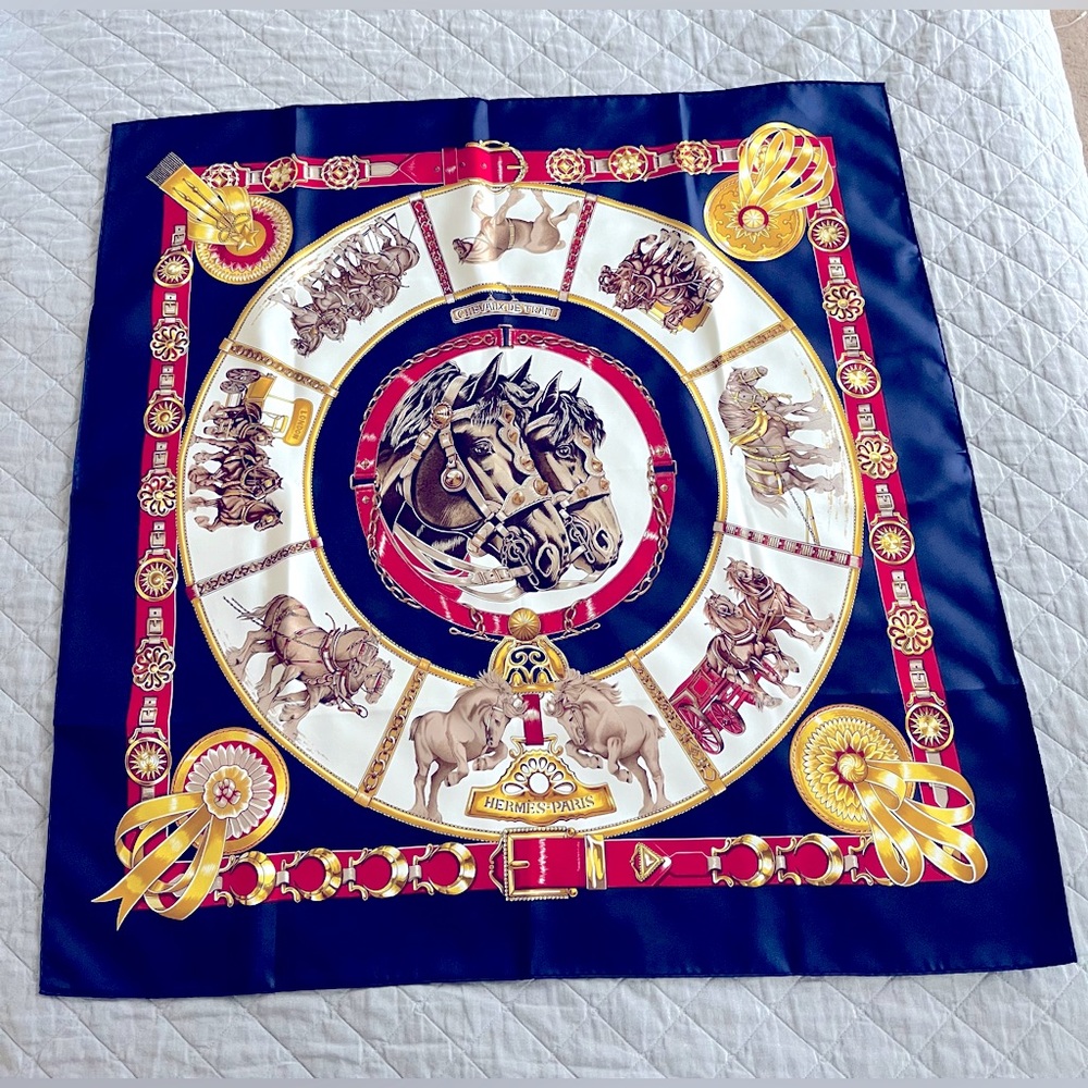 Vintage Hermes Scarf Chevaux de Trait